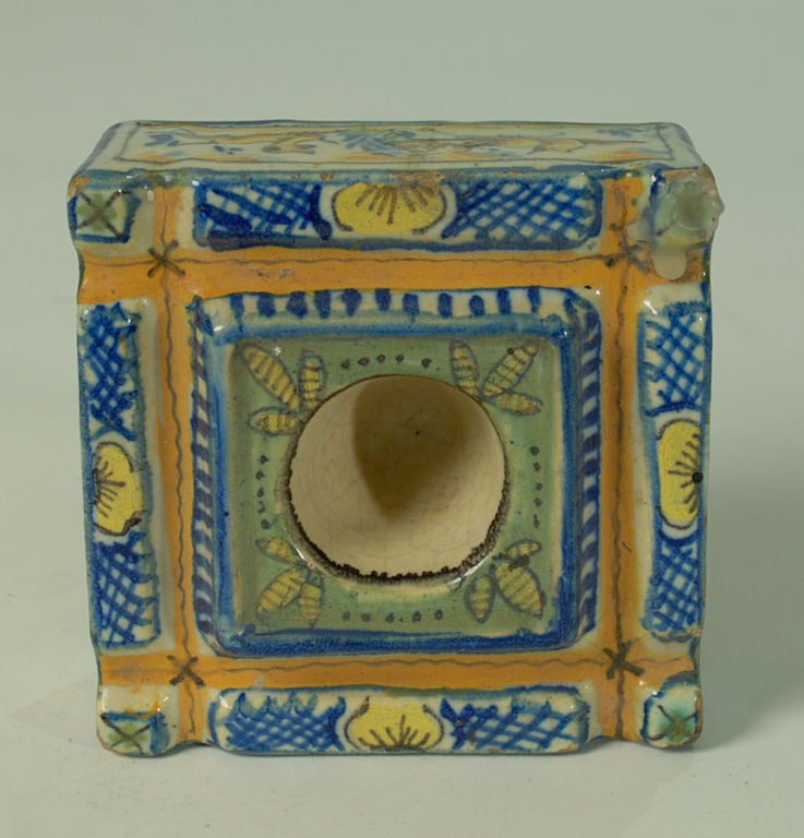 18th Century and Earlier Antique Spanish Talavera Spice Tray - 18th Century