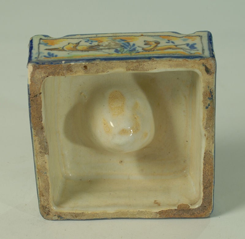 Ceramic Antique Spanish Talavera Spice Tray - 18th Century