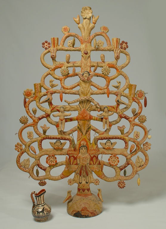 Large and Impressive Antique Mexican Tree of Life In Excellent Condition In San Francisco, CA