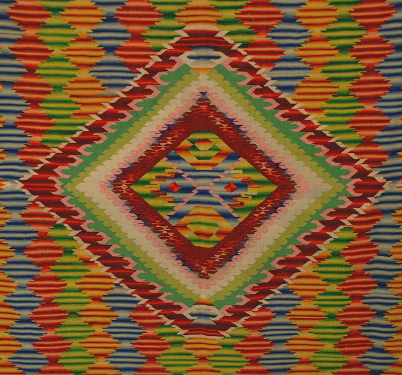 19th Century A Superb Antique Mexican Saltillo Serape