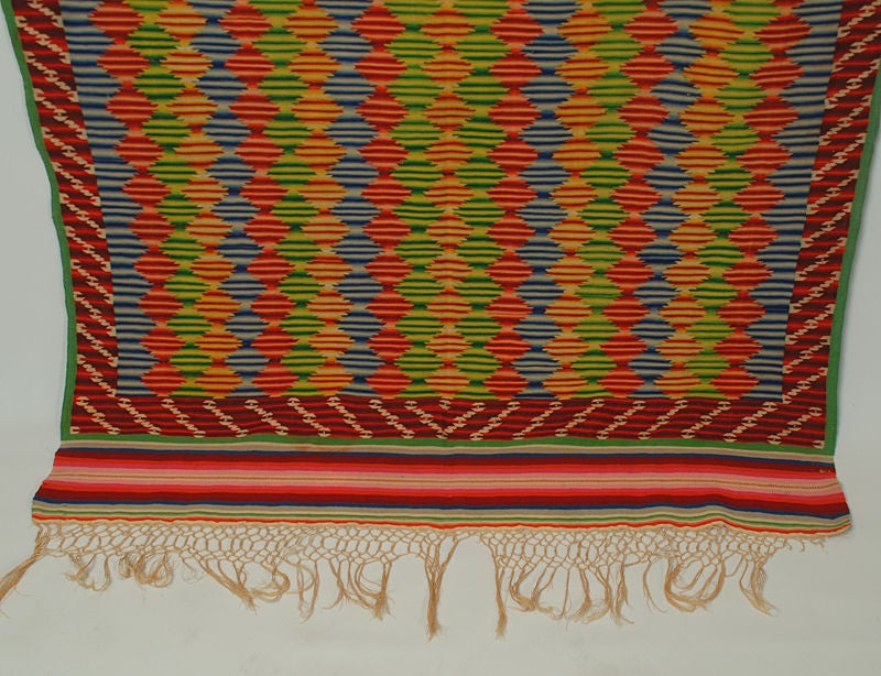 A Superb Antique Mexican Saltillo Serape 4
