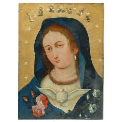 Our Lady of the Dove - 19th Century Mexican Retablo
