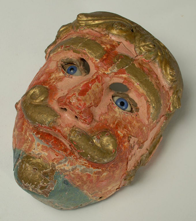 Carved A Superb Early 20th Century Guatemalan Dance Mask - Moro