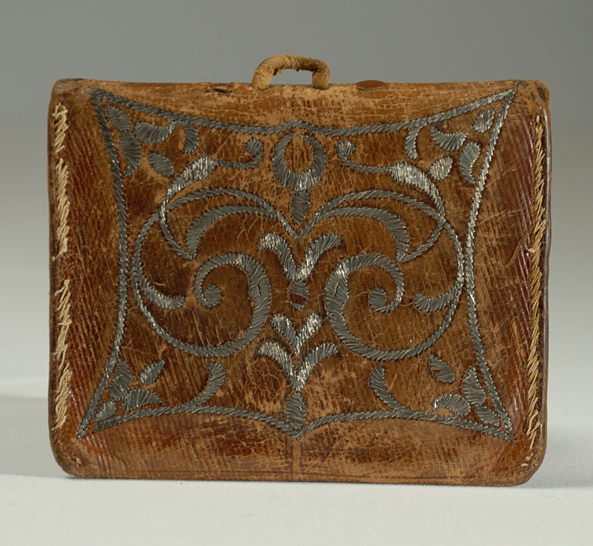 Exceedingly Fine 19th Century Silver Embroidered Purse - Fez 5
