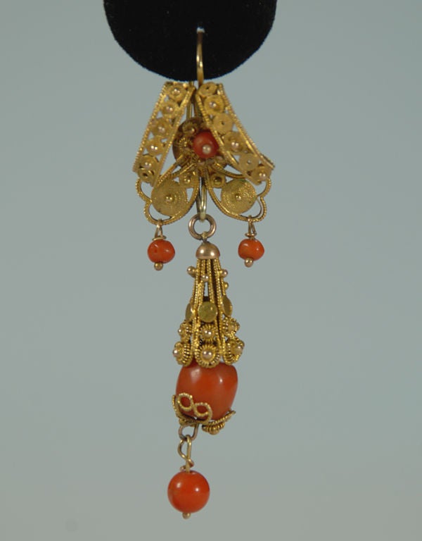 Antique Mexican Oaxacan Wedding Earrings 2