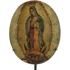 Our Lady of Guadalupe - Spanish Colonial Oil on Copper