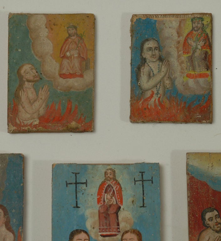 19th Century Mexican Anima Sola Collection - Souls in Purgatory 1