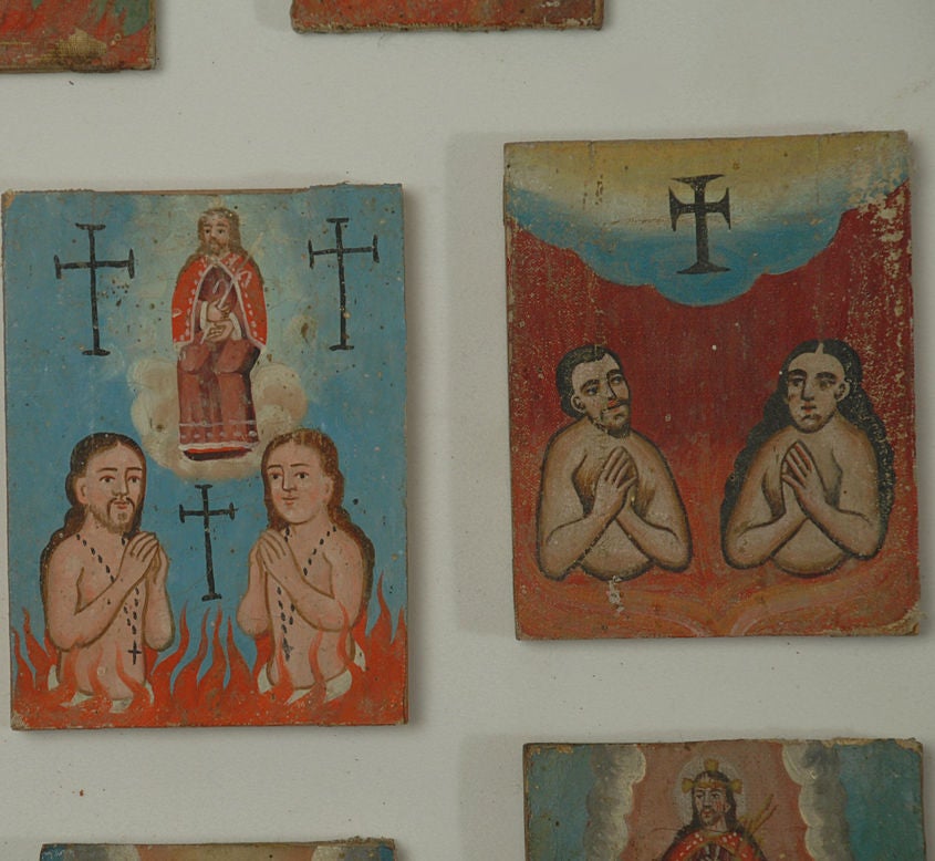 19th Century Mexican Anima Sola Collection - Souls in Purgatory 2