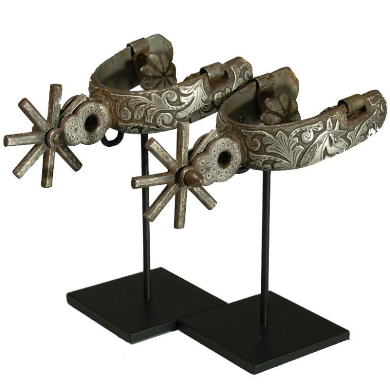 Silver Mounted Vaquero Spurs