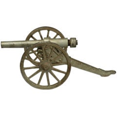 Large Cast Iron Signal Cannon