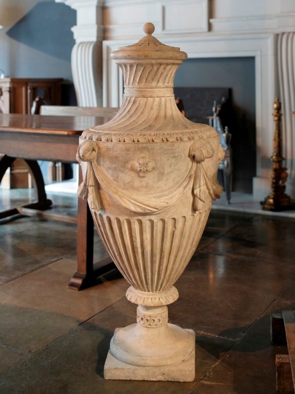 A rare pair of Neo Classical, Coade stone finials, c. 1786.