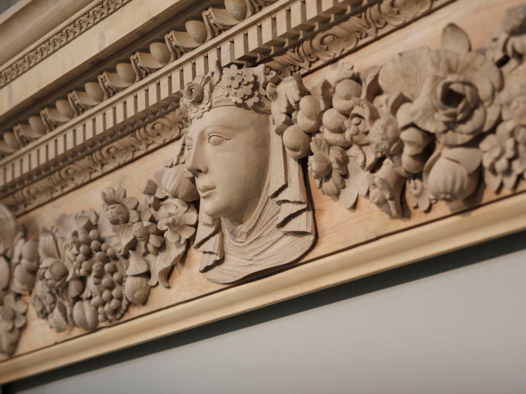 A George II carved pine overdoor c. 1740