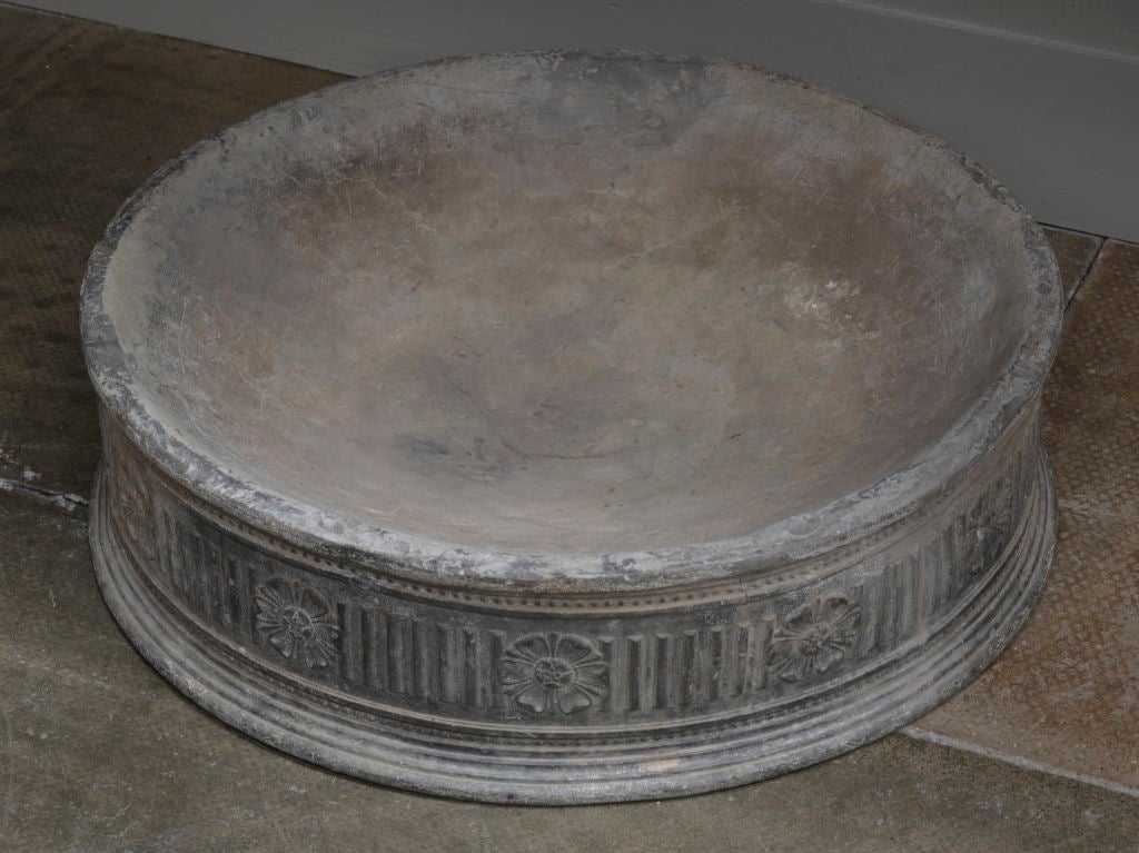 A circular Bird Bath