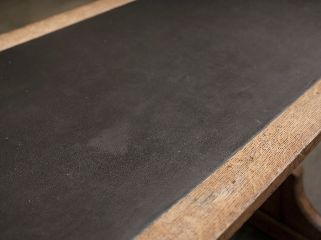 English A 19th Century Oak Library Table by Bulstrode of Cambridge