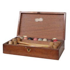 Used A 19th Century Miniature Croquet Set