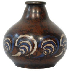 Primavera Bronze Cloisonne Deco Vase