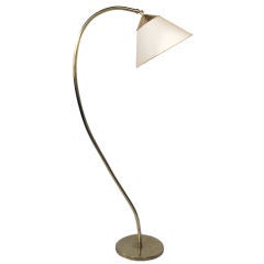 Kurt Versen Modernist Brass floor lamp