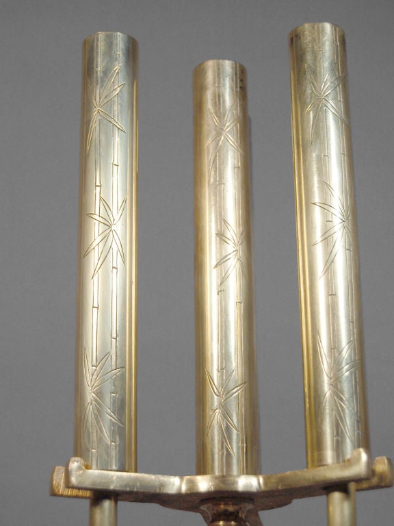 Solid Brass Japanese Fireplace tools