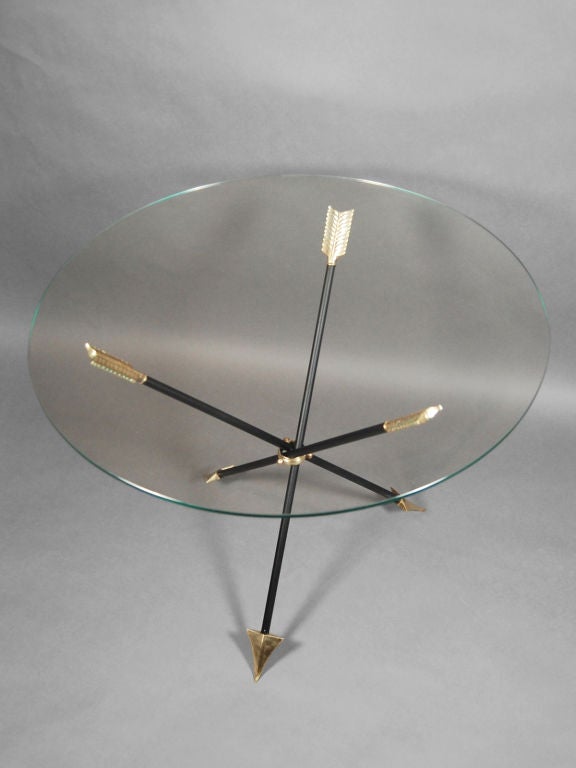 Italian Neoclassical Arrow Tripod Table
