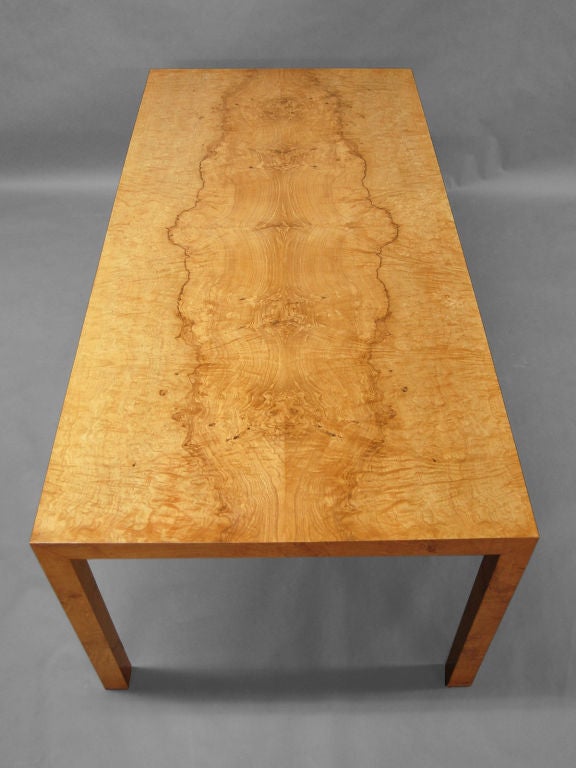 American Olive Burl Parsons style writing desk attributed to Baughman