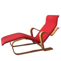 Vintage Laminate Bentwood Lounge Chair by Marcel Breuer