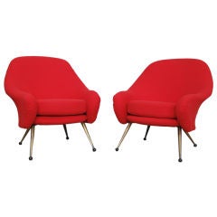 Pair of Martingale Lounge Chairs by Marco Zanuso