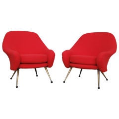 Pair of Martingale Lounge Chairs by Marco Zanuso