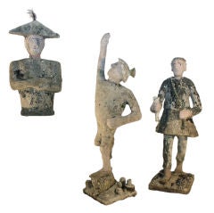 Collection of Outsider Art Large Cement Garden Sculptures