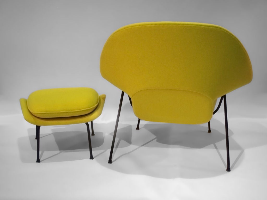 American Womb Chair and Ottoman by Eero Saarinen for Knoll