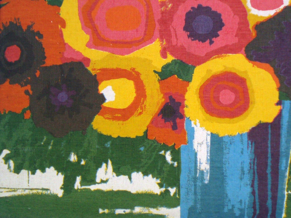 American Silkscreen Poppy Print from Bethlehem Steel Executive Offices