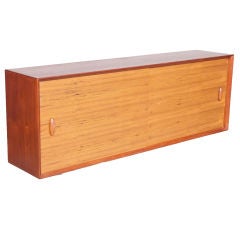 Wall Mounted Teak Credenza