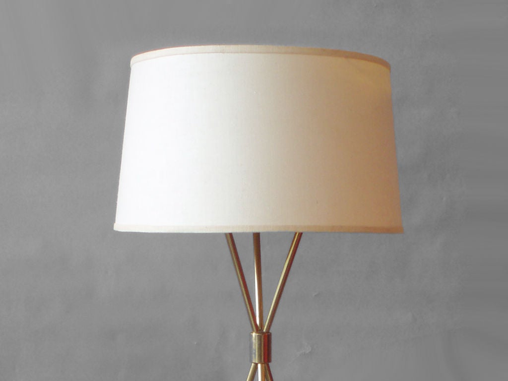 American Brass Tripod Floor Lamp by Robsjohn-Gibbings for Hansen Co.