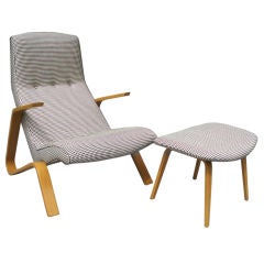 Grasshopper Chair with Ottoman by Eero Saarinen for Knoll