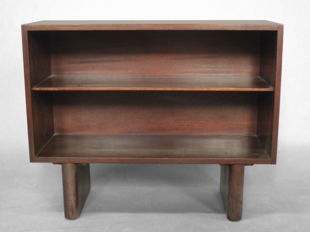 American Mahogany Low Book Shelf by Gilbert Rohde for Herman Miller