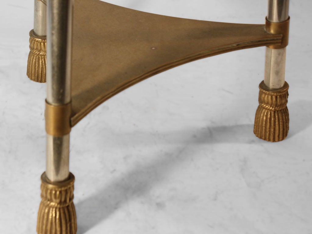 Chrome and Brass Art Deco Taboret 1