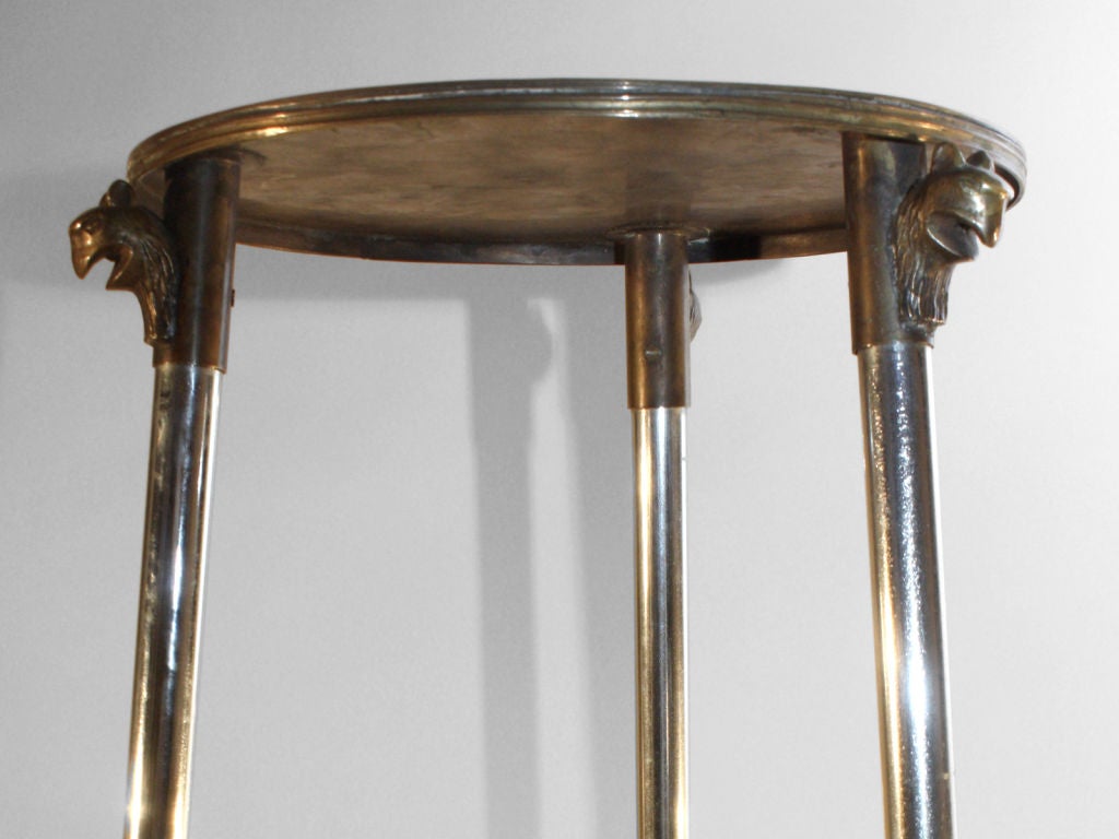 Chrome and Brass Art Deco Taboret 2