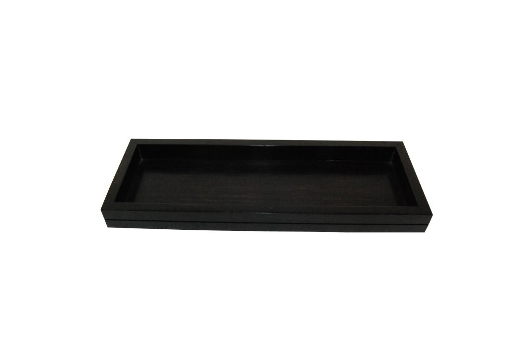 Lacquered solid ebony ink tray by Hedi Slimane for Dior.