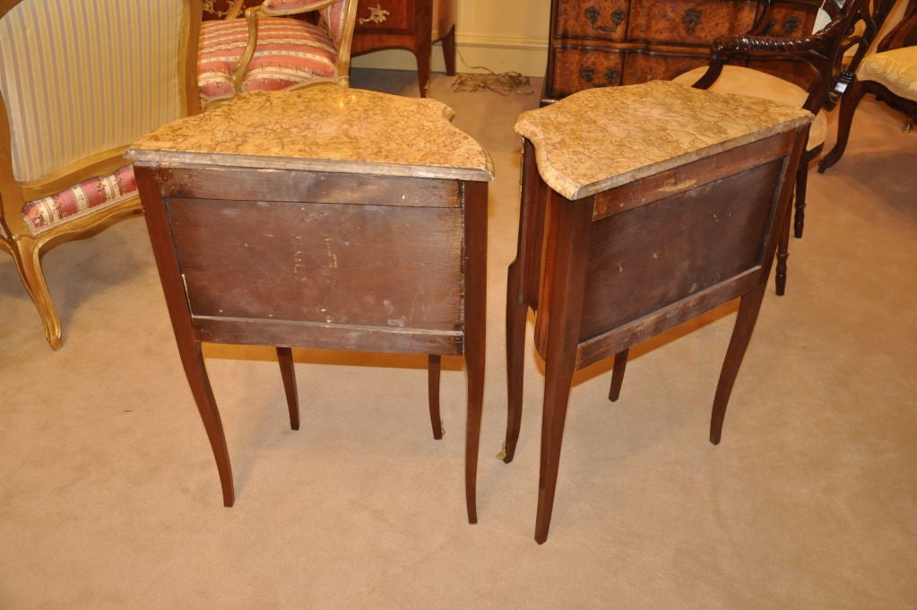 Pair of French Transitional Style Fruitwood and Mahogany Chests For Sale 1