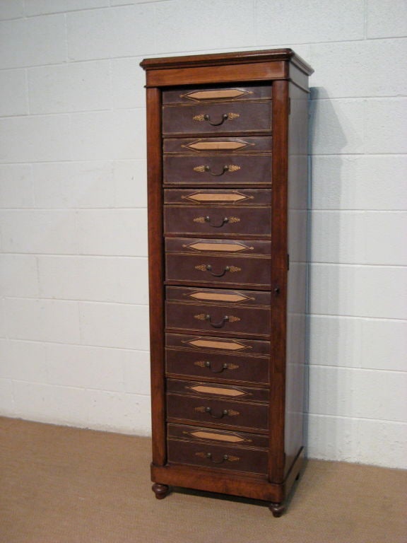 Louis Philippe Walnut Cartonnier