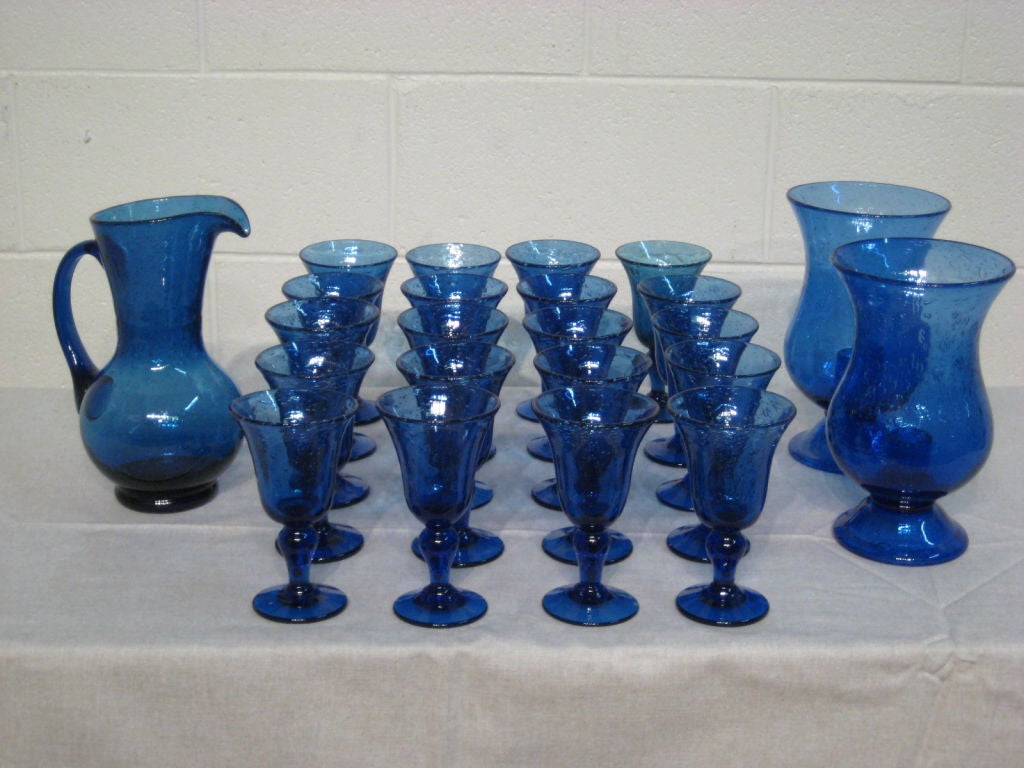 French Glassware from Biot - 23 pieces