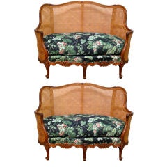 Pair of French Louis XV Style Sofa or Canape