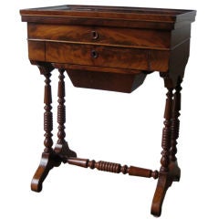 French Mahogany Sewing Table