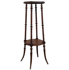 Antique French Walnut Plant Stand