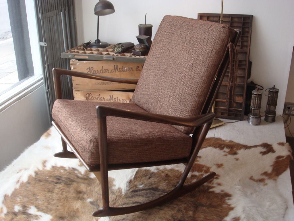 Danish Ib-Kofod Larsen Rocking Chair