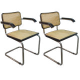 Pair of Marcel Breuer S64 Chairs