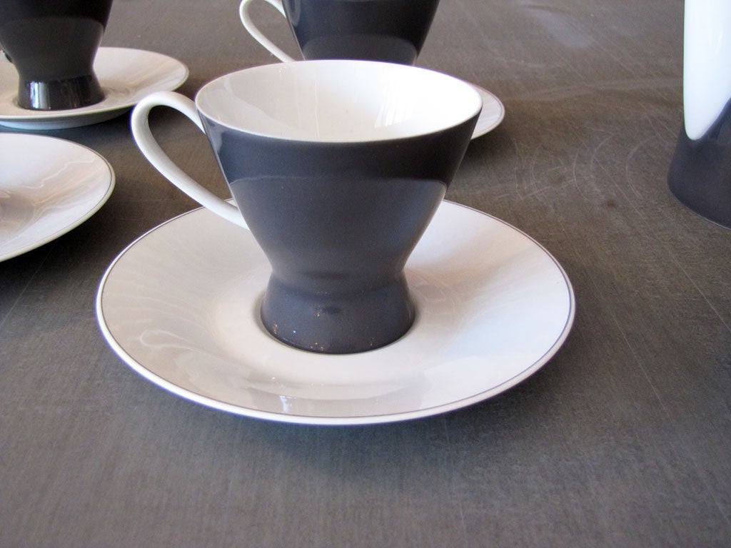 Porcelain Raymond Loewy After Dinner Coffee Set for 