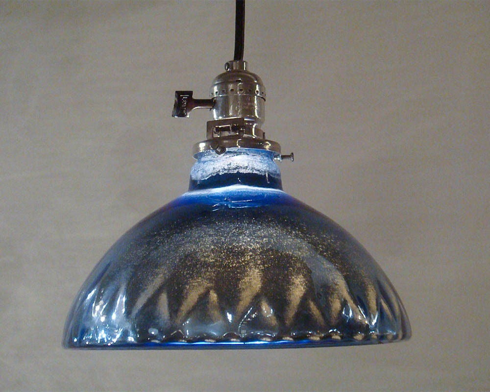 Blue Mercury Glass Pendant Lights 1