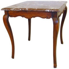 Louis XV Provencial Table with Marble Top