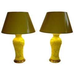 Pair of Peking Glass Lamps