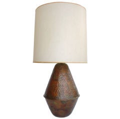 Hammered Copper Lamp by Marcello Fantoni for Raymor